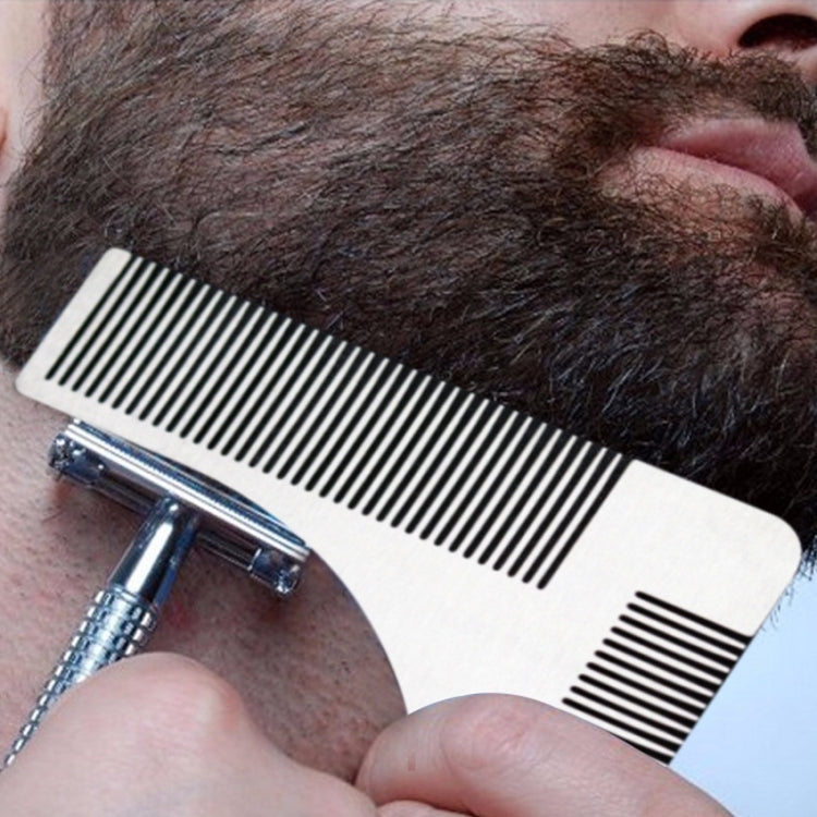 L Shaped Stainless Steel Beard Shaper  Facial Hair Shaping Tool, Random Color Delivery, HK006A L Shaped L Shaped Stainless Steel Beard Shaper  Facial Hair Shaping Tool, Random Color Delivery, HK006A L Shaped