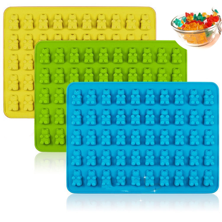2 PCS 50 Holes Small Bear Chocolate Tray Silicone Mold Cookie Mold Candy Mold, Random Color Delivery, Size: 19*13.7*1cm, 50-Grid 2 PCS 50 Holes Small Bear Chocolate Tray Silicone Mold Cookie Mold Candy Mold, Random Color Delivery, Size: 19*13.7*1cm, 50-Grid