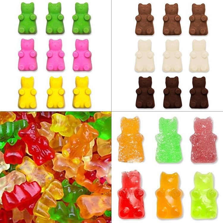 2 PCS 50 Holes Small Bear Chocolate Tray Silicone Mold Cookie Mold Candy Mold, Random Color Delivery, Size: 19*13.7*1cm, 50-Grid 2 PCS 50 Holes Small Bear Chocolate Tray Silicone Mold Cookie Mold Candy Mold, Random Color Delivery, Size: 19*13.7*1cm, 50-Grid