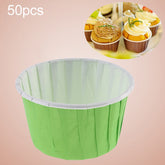 50pcs / Pack Round Lamination Cake Cup Muffin Cases Chocolate Cupcake Liner Baking Cup, Size: 5 x 3.8 x 3cm, 5 x 3.8 x 3cm