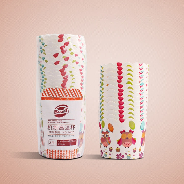 24pcs / Pack Round Lamination Cake Cup Muffin Cases Chocolate Cupcake Liner Baking Cup, Size: 7 x 6  x 5.5cm, Random Color Delivery, 6.8 x 5 x 3.9cm 24pcs / Pack Round Lamination Cake Cup Muffin Cases Chocolate Cupcake Liner Baking Cup, Size: 7 x 6  x 5.5cm, Random Color Delivery, 6.8 x 5 x 3.9cm