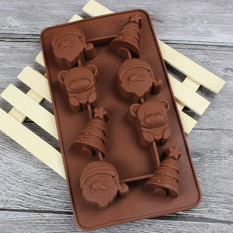 2 PCS Christmas Tree Santa Claus Chocolate Dessert Pastry Kitchen Baking Silicone Ice Lattice Mold, Santa Claus 2 PCS Christmas Tree Santa Claus Chocolate Dessert Pastry Kitchen Baking Silicone Ice Lattice Mold, Santa Claus