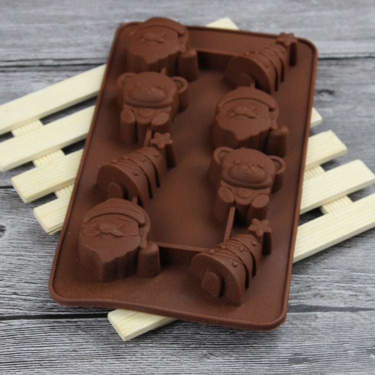 2 PCS Christmas Tree Santa Claus Chocolate Dessert Pastry Kitchen Baking Silicone Ice Lattice Mold, Santa Claus 2 PCS Christmas Tree Santa Claus Chocolate Dessert Pastry Kitchen Baking Silicone Ice Lattice Mold, Santa Claus