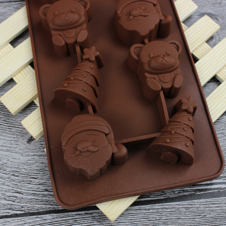 2 PCS Christmas Tree Santa Claus Chocolate Dessert Pastry Kitchen Baking Silicone Ice Lattice Mold, Santa Claus 2 PCS Christmas Tree Santa Claus Chocolate Dessert Pastry Kitchen Baking Silicone Ice Lattice Mold, Santa Claus