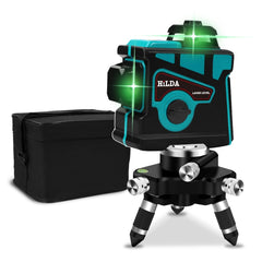 Hilda LS055 Laser-Wasserwaage, 12 Linien, 3D, selbstnivellierend, 360°, horizontale und vertikale Wasserwaage, grüner Strahl
