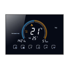 BHT-8000-GA Control Water Heating Energy-saving and Environmentally-friendly Smart Home Negative Display LCD Screen Round Room Thermostat without WiFi