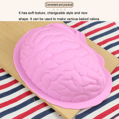 Human Brain Shape Silicone Baking Halloween Cake Mold Pudding Dessert Mold, Brain Shape