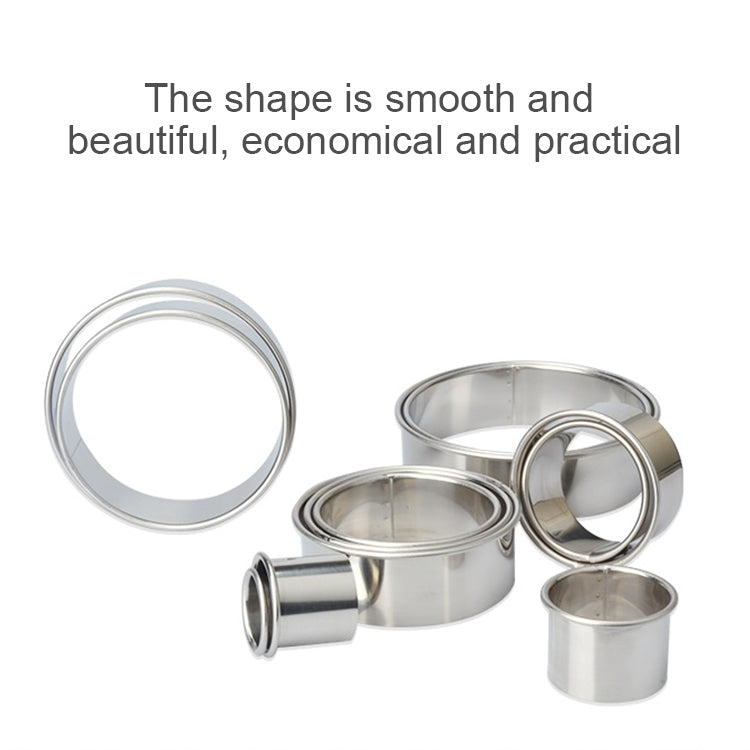 12 PCS / Set Stainless Steel Round Shape Cutting Mould Mousse Cake Doughnut Baking Tools, Round Shape(12 PCS / Set) 12 PCS / Set Stainless Steel Round Shape Cutting Mould Mousse Cake Doughnut Baking Tools, Round Shape(12 PCS / Set)