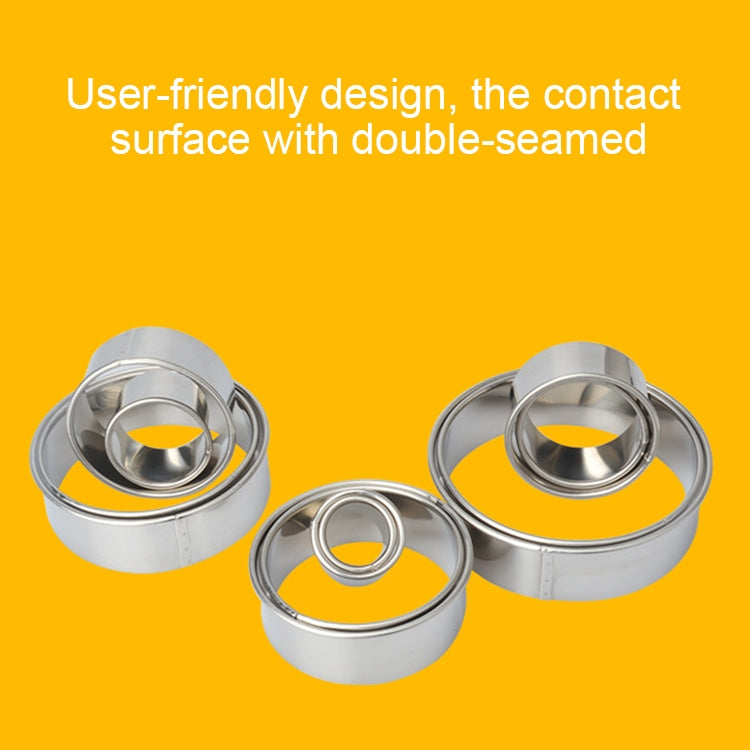 12 PCS / Set Stainless Steel Round Shape Cutting Mould Mousse Cake Doughnut Baking Tools, Round Shape(12 PCS / Set) 12 PCS / Set Stainless Steel Round Shape Cutting Mould Mousse Cake Doughnut Baking Tools, Round Shape(12 PCS / Set)