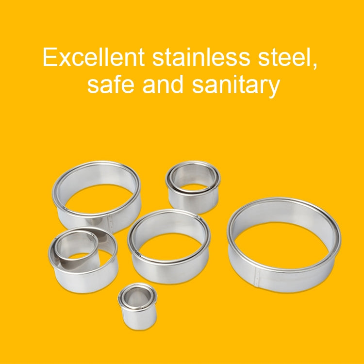 12 PCS / Set Stainless Steel Round Shape Cutting Mould Mousse Cake Doughnut Baking Tools, Round Shape(12 PCS / Set) 12 PCS / Set Stainless Steel Round Shape Cutting Mould Mousse Cake Doughnut Baking Tools, Round Shape(12 PCS / Set)