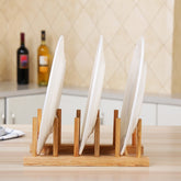 Solid Wood Dish Drip Rack Plate Holder, Size: 25.5x12x10cm, 5 Grid