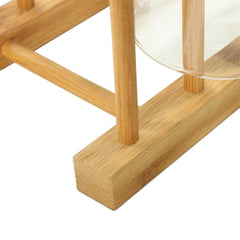Solid Wood Dish Drip Rack Plate Holder, Size: 25.5x12x10cm, 5 Grid