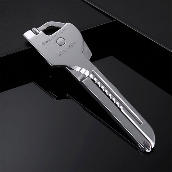 SWISS+TECH Stainless Steel 6 in 1 Multi-function Outdoor Key Chain, Foldable Mini Tools Key Ring SWISS+TECH Stainless Steel 6 in 1 Multi-function Outdoor Key Chain, Foldable Mini Tools Key Ring