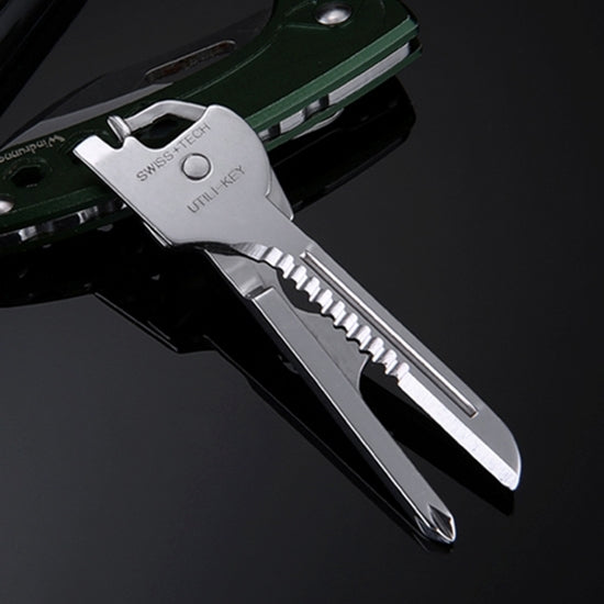 SWISS+TECH Stainless Steel 6 in 1 Multi-function Outdoor Key Chain, Foldable Mini Tools Key Ring SWISS+TECH Stainless Steel 6 in 1 Multi-function Outdoor Key Chain, Foldable Mini Tools Key Ring