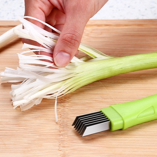 Kitchen Tool Manual Stainless Steel Filate Circle Shape Green Onion Slicer, 16x1.8cm Green Kitchen Tool Manual Stainless Steel Filate Circle Shape Green Onion Slicer, 16x1.8cm Green
