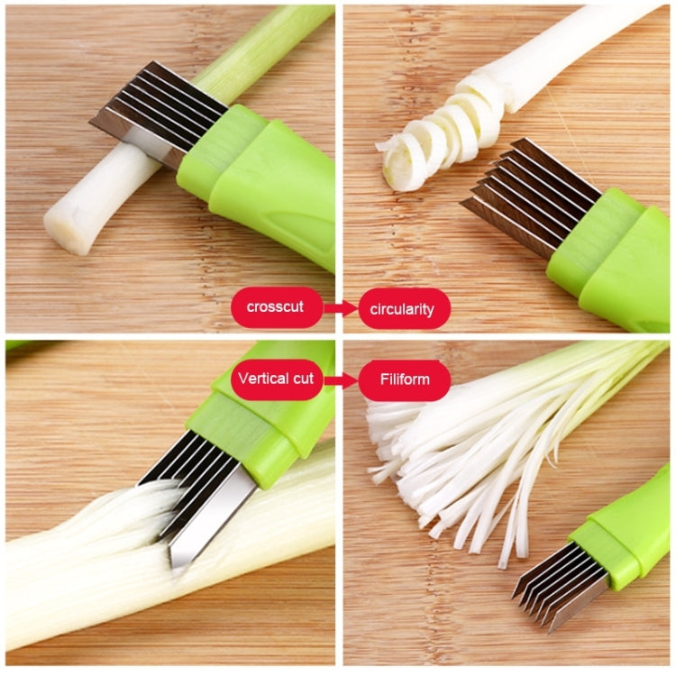 Kitchen Tool Manual Stainless Steel Filate Circle Shape Green Onion Slicer, 16x1.8cm Green Kitchen Tool Manual Stainless Steel Filate Circle Shape Green Onion Slicer, 16x1.8cm Green