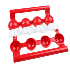 Useful Newbie Meatballs Fish Balls Kitchen Homemade Stuffed Meatballs Maker Home Cooking Tools, ABS Red