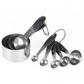 kn650 10 in 1 Black Stainless Steel Measuring Spoon Cake Mold Baking Tool Set