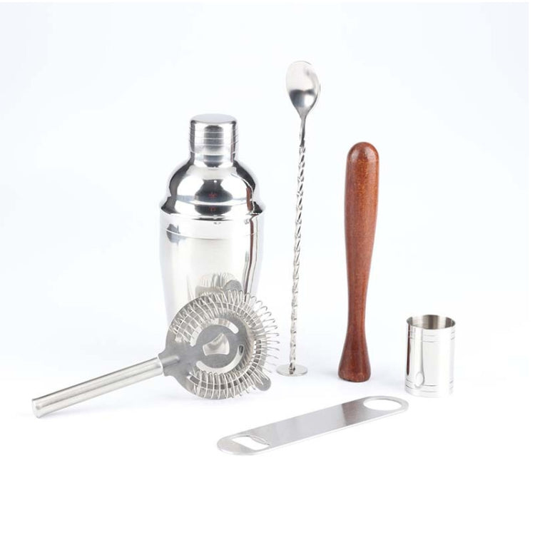 7 in 1 Stainless Steel Wine Cocktail Shaker Tools Set with Cloth Bag, Capacity: 750ml, 750ml 7 in 1 Stainless Steel Wine Cocktail Shaker Tools Set with Cloth Bag, Capacity: 750ml, 750ml