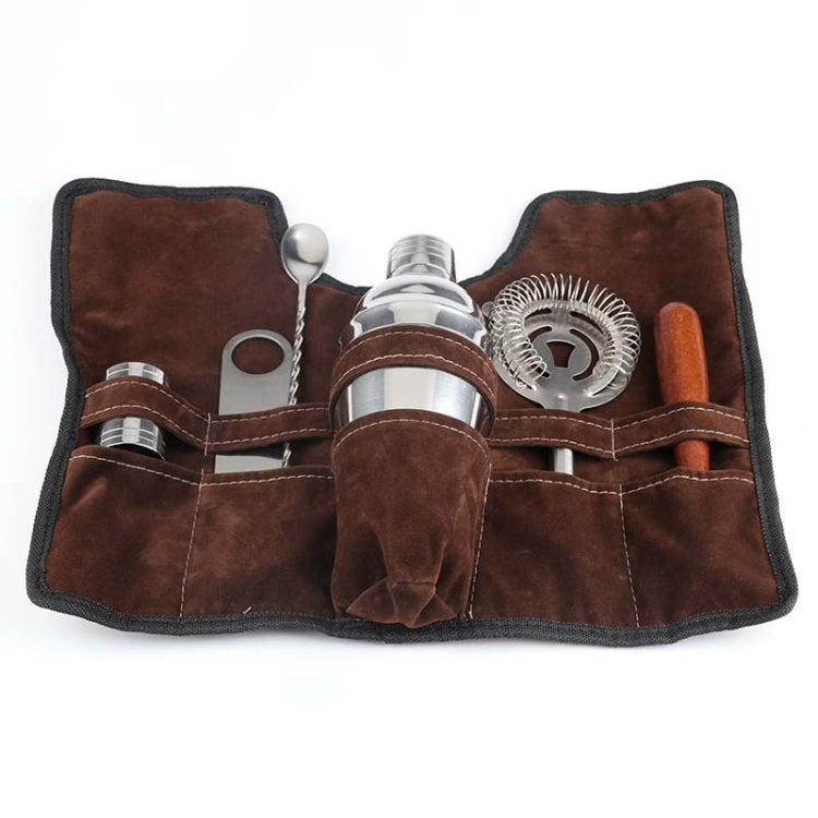 7 in 1 Stainless Steel Wine Cocktail Shaker Tools Set with Cloth Bag, Capacity: 750ml, 750ml 7 in 1 Stainless Steel Wine Cocktail Shaker Tools Set with Cloth Bag, Capacity: 750ml, 750ml