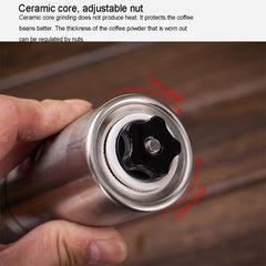 Portable Conical Burr Mill Manual Stainless Steel Hand Crank Coffee Bean Grinder, Capacity: 40g, Stainless Steel Capacity: 40g