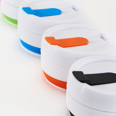 350ml Outdoor Pocket-Sized Coffee Tea Collapsible Travel Mug Silicone Cup with Lid