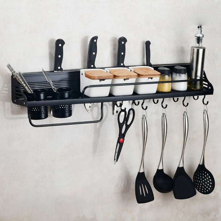 A Version 80cm 2 Cups 10 Hooks Kitchen Multi-function Wall-mounted Condiment Storage Rack, A Version 80cm 2 Cups A Version 80cm 2 Cups 10 Hooks Kitchen Multi-function Wall-mounted Condiment Storage Rack, A Version 80cm 2 Cups