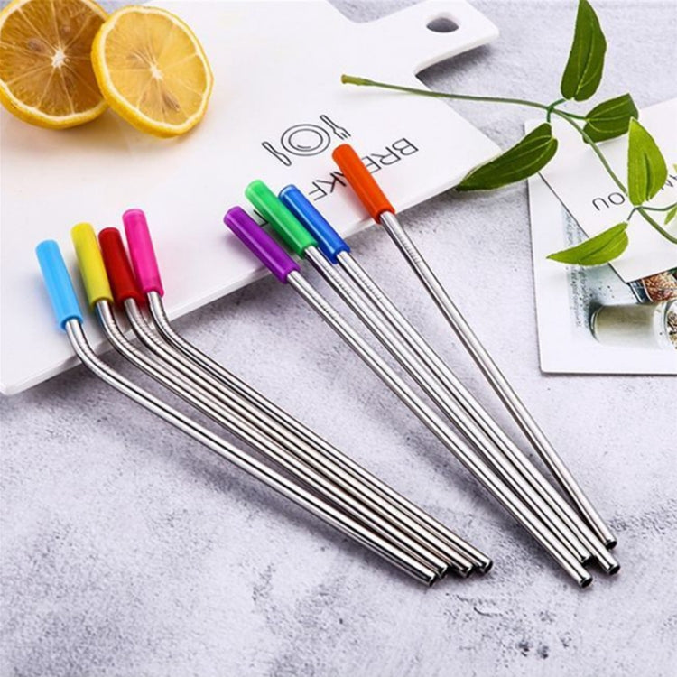 8pcs Reusable Silicone Tips Stainless Steel Drinking Straws + 2pcs Cleaner Brushes Set Kit with Cashmere Bag,  215*6mm, 215*6mm 8pcs Reusable Silicone Tips Stainless Steel Drinking Straws + 2pcs Cleaner Brushes Set Kit with Cashmere Bag,  215*6mm, 215*6mm