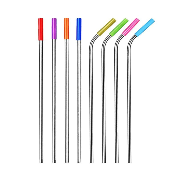 8 PCS Reusable Silicone Tips Stainless Steel Drinking Straws + 2 PCS Cleaner Brushes Set Kit with Cashmere Bag,  266*6mm, 266*6mm 8 PCS Reusable Silicone Tips Stainless Steel Drinking Straws + 2 PCS Cleaner Brushes Set Kit with Cashmere Bag,  266*6mm, 266*6mm