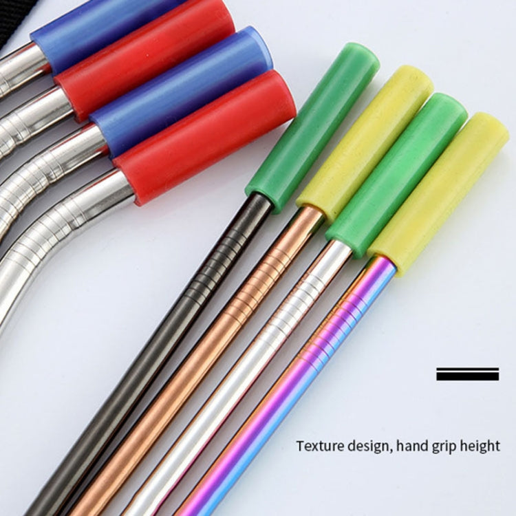 8 PCS Reusable Silicone Tips Stainless Steel Drinking Straws + 2 PCS Cleaner Brushes Set Kit with Cashmere Bag,  266*6mm, 266*6mm 8 PCS Reusable Silicone Tips Stainless Steel Drinking Straws + 2 PCS Cleaner Brushes Set Kit with Cashmere Bag,  266*6mm, 266*6mm