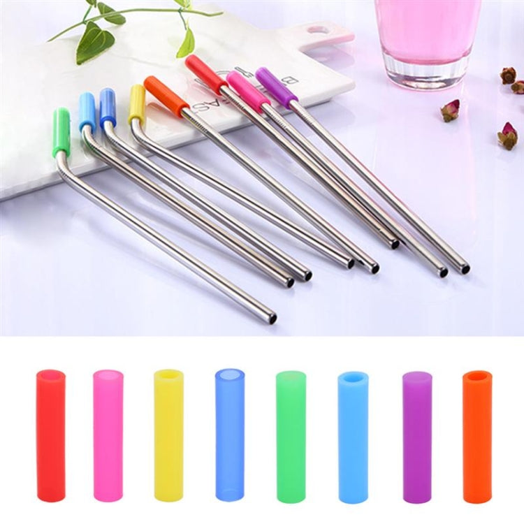 8 PCS Reusable Silicone Tips Stainless Steel Drinking Straws + 2 PCS Cleaner Brushes Set Kit with Cashmere Bag,  266*6mm, 266*6mm 8 PCS Reusable Silicone Tips Stainless Steel Drinking Straws + 2 PCS Cleaner Brushes Set Kit with Cashmere Bag,  266*6mm, 266*6mm