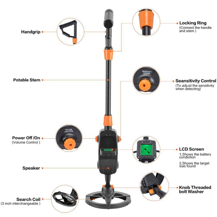 MD1008A Underground Metal Detector Children Toy Detector with LCD Screen, Measuring Range: 10cm, MD1008A MD1008A Underground Metal Detector Children Toy Detector with LCD Screen, Measuring Range: 10cm, MD1008A