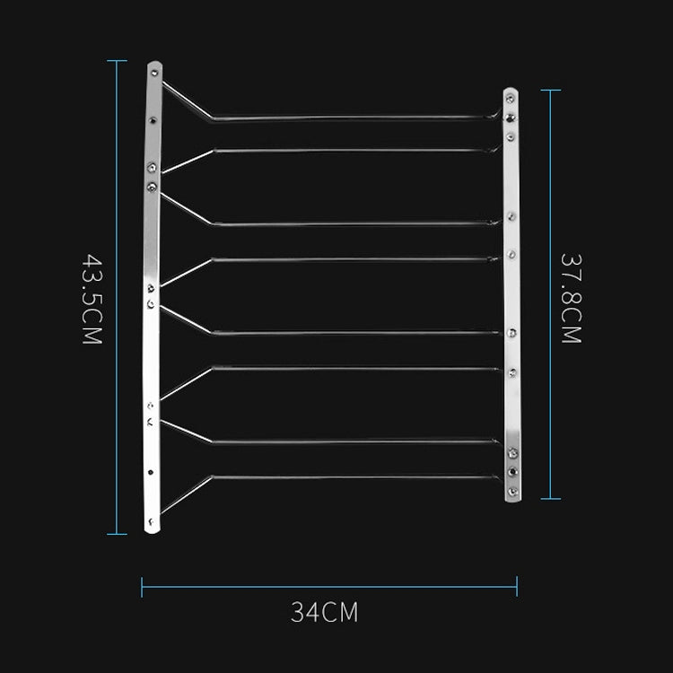 MICLAN Four Rows Stainless Steel Hanging Wine Glass Holder, Size: 34*38*43cm, Size: 34*38*43cm MICLAN Four Rows Stainless Steel Hanging Wine Glass Holder, Size: 34*38*43cm, Size: 34*38*43cm