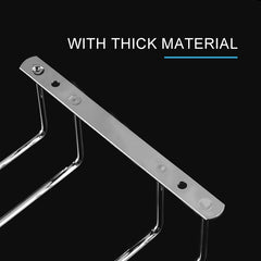 MICLAN Four Rows Stainless Steel Hanging Wine Glass Holder, Size: 34*38*43cm, Size: 34*38*43cm