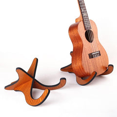 Ukulele Shelf Violin Wooden Zither Folding Vertical Bracket, Ukulele Shelf