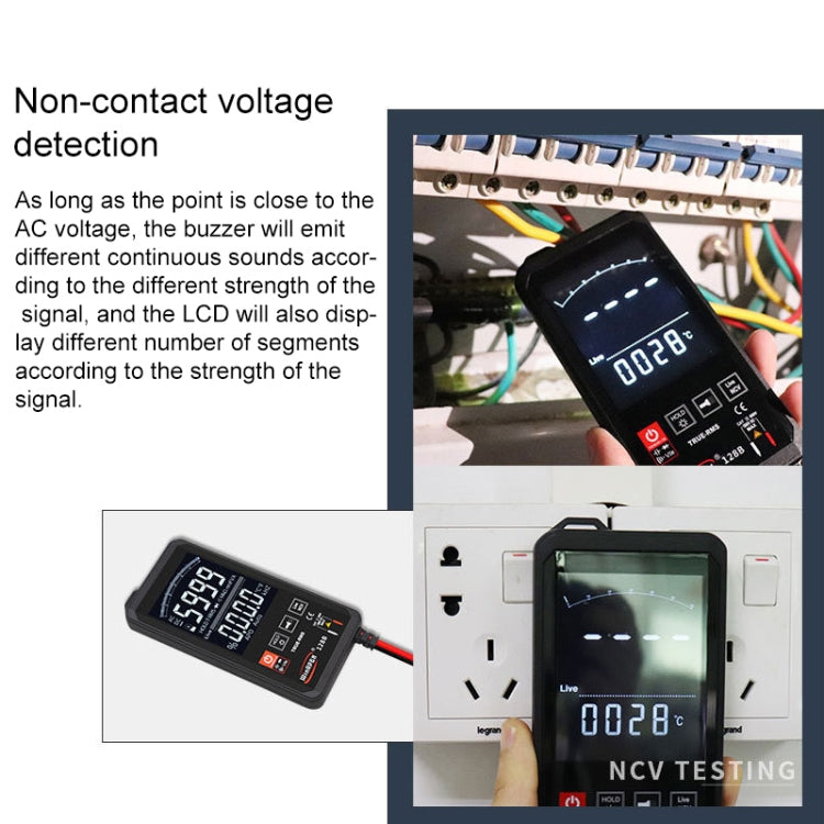HY128B Reverse Display Screen Ultra-thin Touch Smart Digital Multimeter Fully Automatic High Precision True Effective Value Multimeter, HY128B HY128B Reverse Display Screen Ultra-thin Touch Smart Digital Multimeter Fully Automatic High Precision True Effective Value Multimeter, HY128B