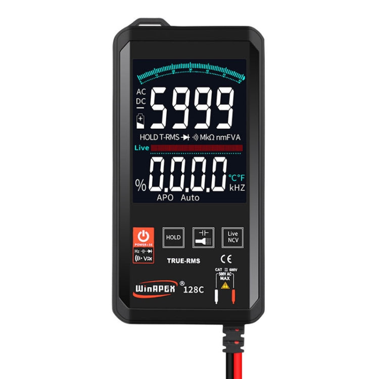 HY128C Color Screen Ultra-thin Touch Smart Digital Multimeter Fully Automatic High Precision True Effective Value Multimeter, HY128C HY128C Color Screen Ultra-thin Touch Smart Digital Multimeter Fully Automatic High Precision True Effective Value Multimeter, HY128C