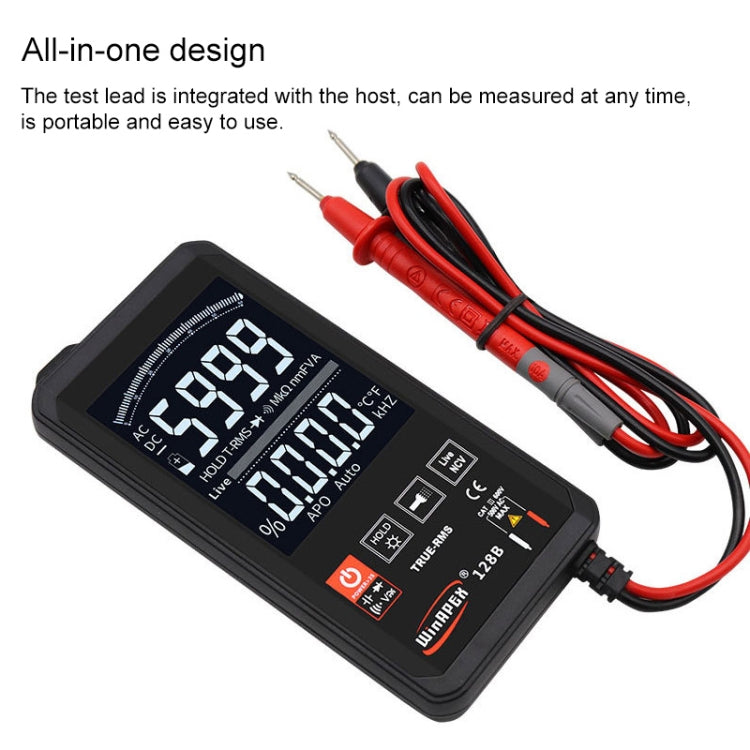 HY128C Color Screen Ultra-thin Touch Smart Digital Multimeter Fully Automatic High Precision True Effective Value Multimeter, HY128C HY128C Color Screen Ultra-thin Touch Smart Digital Multimeter Fully Automatic High Precision True Effective Value Multimeter, HY128C