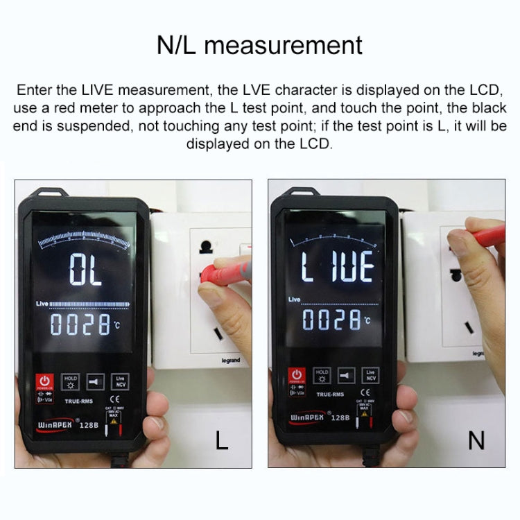 HY128C Color Screen Ultra-thin Touch Smart Digital Multimeter Fully Automatic High Precision True Effective Value Multimeter, HY128C HY128C Color Screen Ultra-thin Touch Smart Digital Multimeter Fully Automatic High Precision True Effective Value Multimeter, HY128C