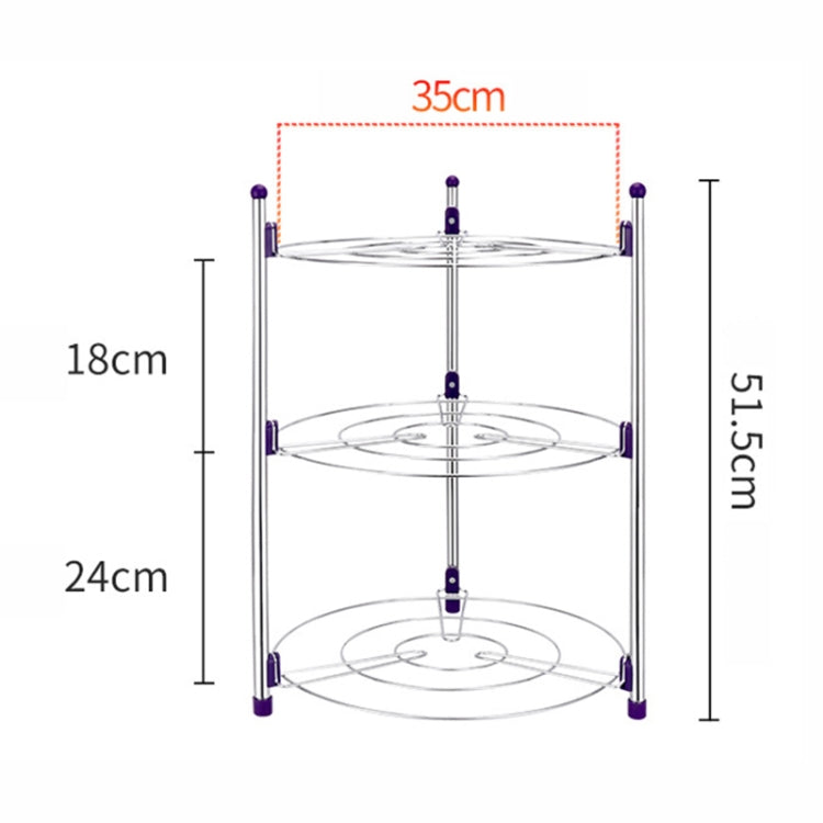 Multi-function Kitchen Pot Rack Three-layer Wok Soup Pot Stainless Steel Pot Rack, Three-layer Multi-function Kitchen Pot Rack Three-layer Wok Soup Pot Stainless Steel Pot Rack, Three-layer