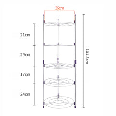 Multi-function Kitchen Pot Rack Five-layer Wok Soup Pot Stainless Steel Pot Rack, Five-layer