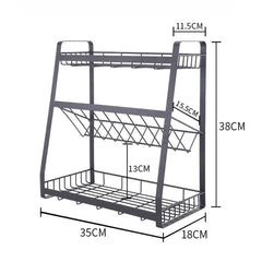 Creative Kitchen Three-layer Storage Shelf Spice Rack, 2