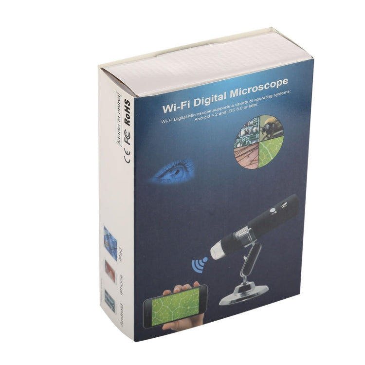 Microscopio digital con aumento de 50X a 1000X, sensor de imagen HD, 1920 x 1080P, USB, WiFi, 8 LED y soporte profesional Microscopio digital con aumento de 50X a 1000X, sensor de imagen HD, 1920 x 1080P, USB, WiFi, 8 LED y soporte profesional
