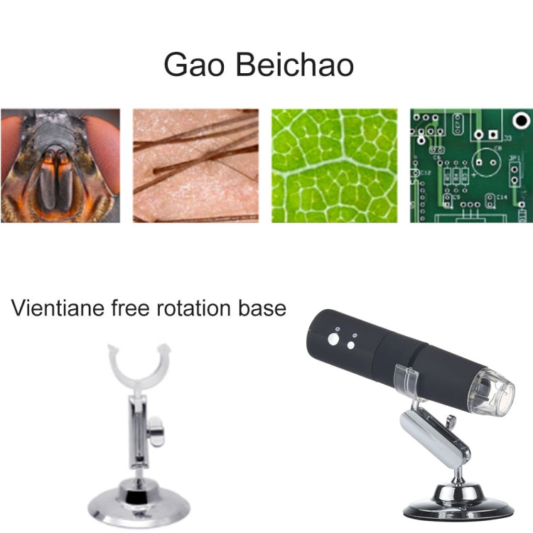 Microscopio digital con aumento de 50X a 1000X, sensor de imagen HD, 1920 x 1080P, USB, WiFi, 8 LED y soporte profesional Microscopio digital con aumento de 50X a 1000X, sensor de imagen HD, 1920 x 1080P, USB, WiFi, 8 LED y soporte profesional
