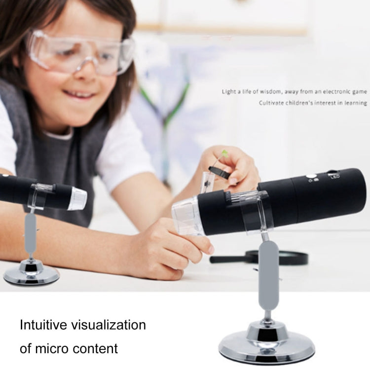 Microscopio digital con aumento de 50X a 1000X, sensor de imagen HD, 1920 x 1080P, USB, WiFi, 8 LED y soporte profesional Microscopio digital con aumento de 50X a 1000X, sensor de imagen HD, 1920 x 1080P, USB, WiFi, 8 LED y soporte profesional