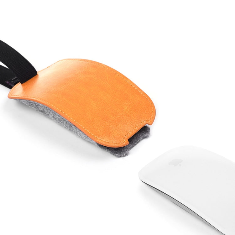 European Style Elastic PU Leather Fur Felt Mouse Storage Bag for Apple Magic Mouse 2, European Style European Style Elastic PU Leather Fur Felt Mouse Storage Bag for Apple Magic Mouse 2, European Style