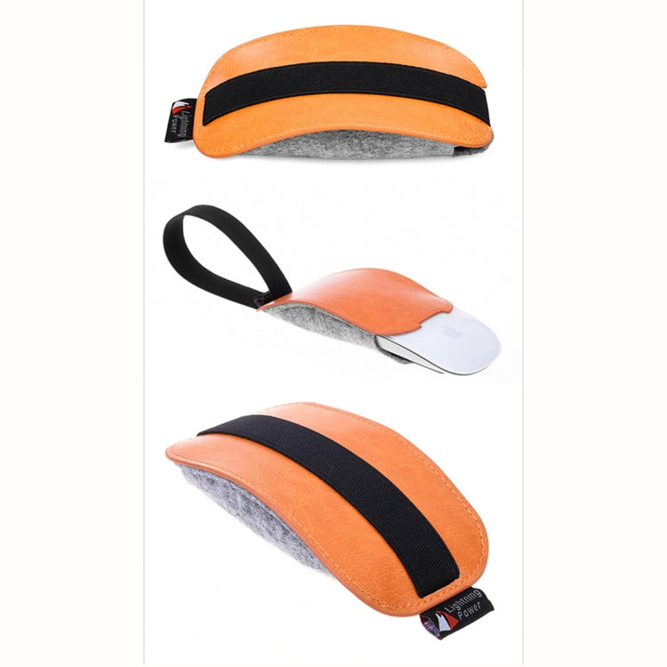 European Style Elastic PU Leather Fur Felt Mouse Storage Bag for Apple Magic Mouse 2, European Style European Style Elastic PU Leather Fur Felt Mouse Storage Bag for Apple Magic Mouse 2, European Style
