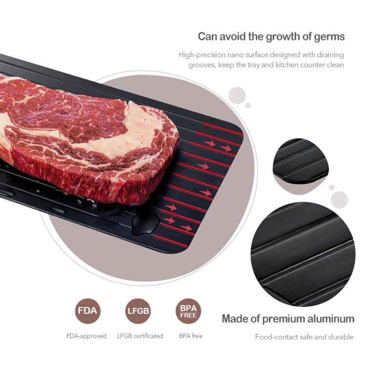 Kitchen Tool Rapid Defrosting Tray Thawing Plate Frozen Food Defrost Without Electricity, Size: 11.6 x 8 inch Kitchen Tool Rapid Defrosting Tray Thawing Plate Frozen Food Defrost Without Electricity, Size: 11.6 x 8 inch