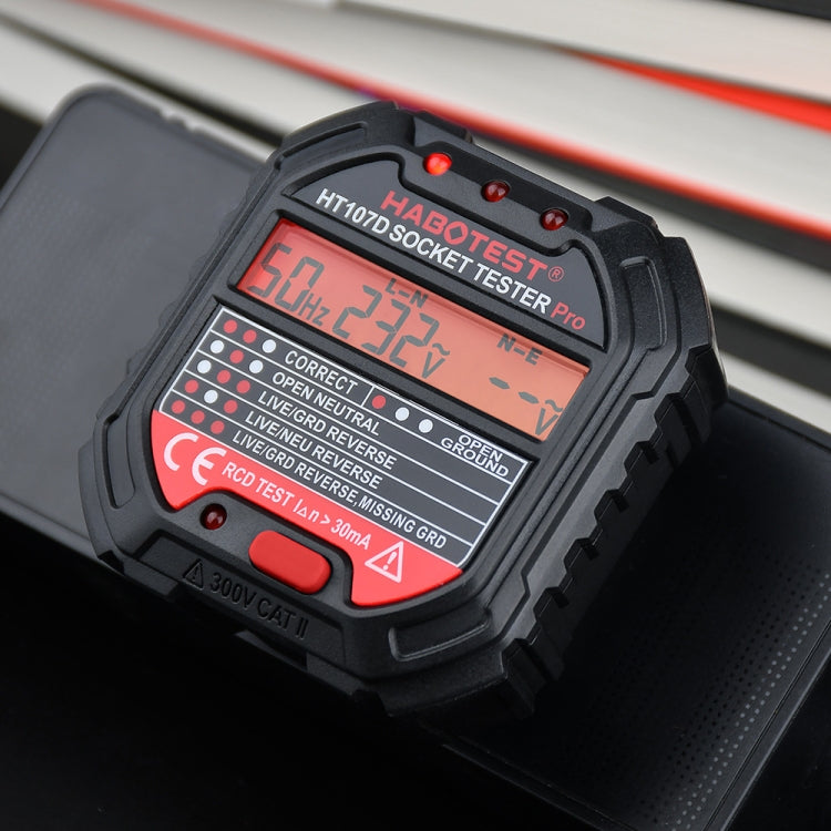 HABOTEST HT107D Multifunctional Digital Display Socket Tester, HT107D (US Plug), HT107D (UK Plug), HT107D (EU Plug) HABOTEST HT107D Multifunctional Digital Display Socket Tester, HT107D (US Plug), HT107D (UK Plug), HT107D (EU Plug)