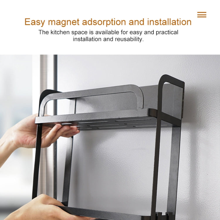 Kitchen Single Layer Magnetic Refrigerator Rack Storage Holder, Single Layer Kitchen Single Layer Magnetic Refrigerator Rack Storage Holder, Single Layer
